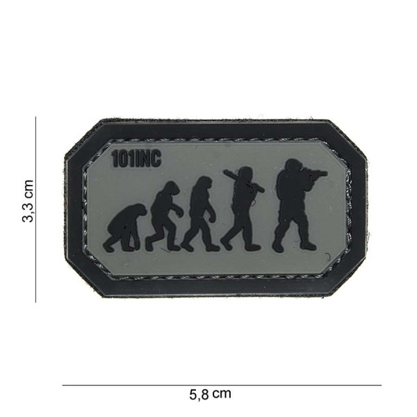 Patch 3D PVC Airsoft Evolution Gris et Noir 101 Incorporated - Accueil sur Quaerius.com - Vêtements militaire et Equi