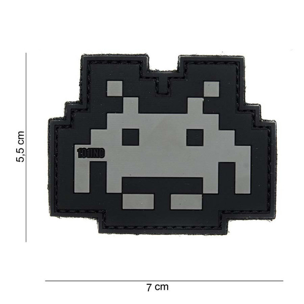 Patch 3D PVC Space Invader Gris 101 Incorporated - Accueil sur Quaerius.com - Vêtements militaire et Equipements de S