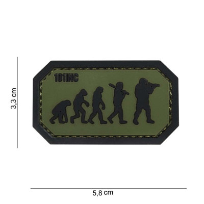 Patch 3D PVC Airsoft Evolution Vert et Noir