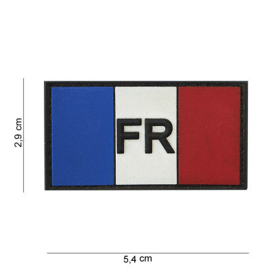 Patch 3D PVC Drapeau Fran√ßais FR