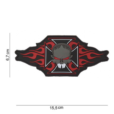 Patch 3D PVC Skull Flammes 101 Incorporated - Accueil sur Quaerius.com - Vêtements militaire et Equipements de Sécuri