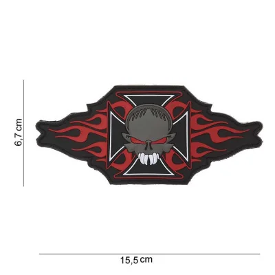 Patch 3D PVC Skull Flammes 101 Incorporated - Accueil sur Quaerius.com - Vêtements militaire et Equipements de Sécuri