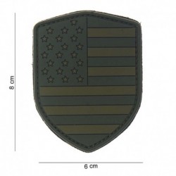 Patch 3D PVC Shield √âtats-Unis Vert