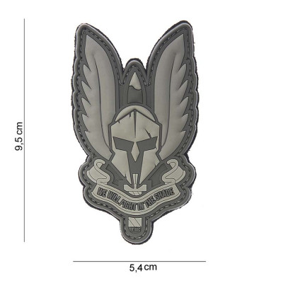 Patch 3D PVC Spartan Gris