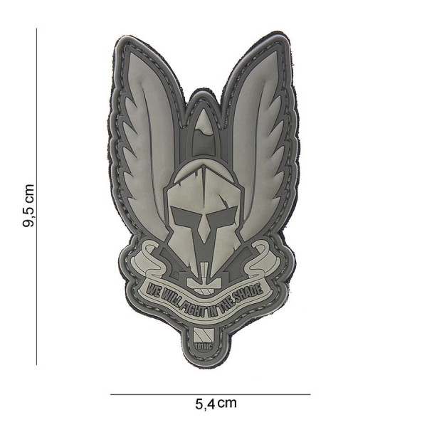 Patch 3D PVC Spartan Gris 101 Incorporated - Accueil sur Quaerius.com - Vêtements militaire et Equipements de Sécurit
