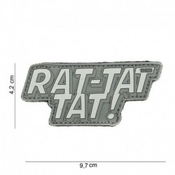 Patch 3D PVC Rat-Tat Tat Gris Clair