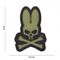 Patch 3D PVC Skull Bunny Vert