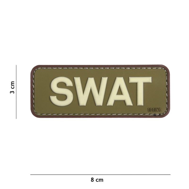 Patch 3D PVC SWAT Vert et Marron 101 Incorporated - Accueil sur Quaerius.com - Vêtements militaire et Equipements de 
