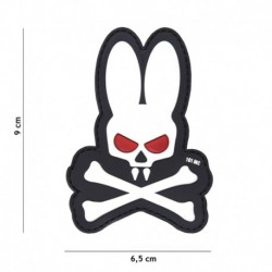 Patch 3D PVC Skull Bunny Blanc