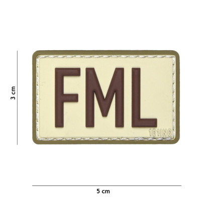 Patch 3D PVC FML (Fuck My Life) Sable