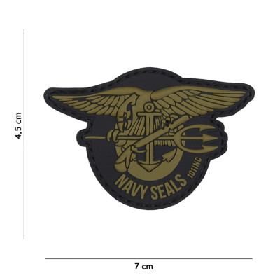 Patch 3D PVC Navy Seals Vert