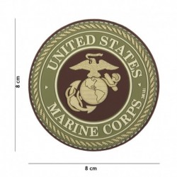 Patch 3D PVC United States Marine Corps Marron