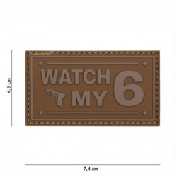 Patch 3D PVC Watch My 6 Coyote