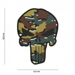 Patch 3D PVC Punisher Camouflage Belgian Camo