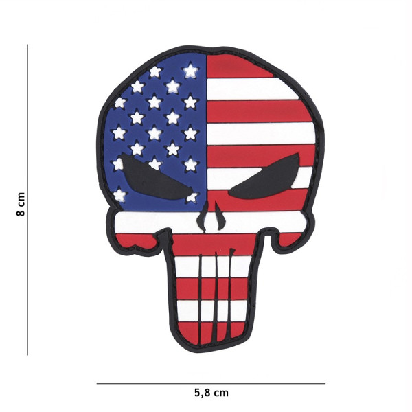 Patch 3D PVC Punisher Drapeau Americain 101 Incorporated - Accueil sur Quaerius.com - Vêtements militaire et Equipeme