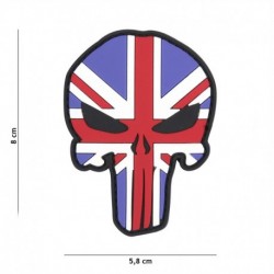 Patch 3D PVC Punisher Drapeau Royaume-Uni