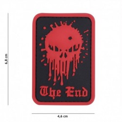 Patch 3D PVC Skull The End Rouge