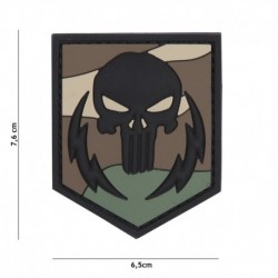 Patch 3D PVC Punisher Eclairs Camouflage Woodland