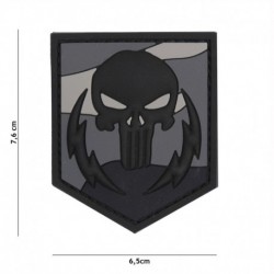 Patch 3D PVC Punisher Eclairs Sombre