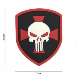 Patch 3D PVC Shield Punisher Croix Rouge
