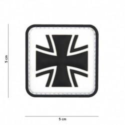 Patch 3D PVC Croix Allemagne Blanc