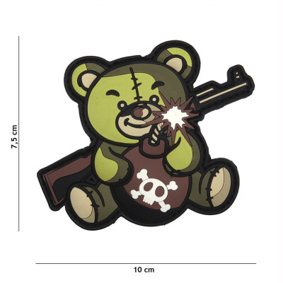 Patch 3D PVC Terror Teddy Bear Vert