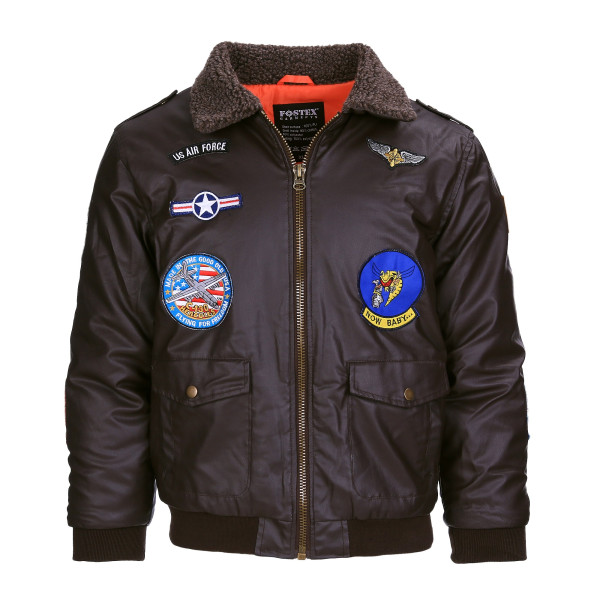 Blouson de Vol Cuir Enfant Fostex -  Blouson Militaire enfant