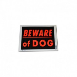 Plaque Deco Plastique Beware Of The Dog Petit Modèle