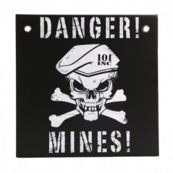 Plaque Deco Plastique Danger Mines