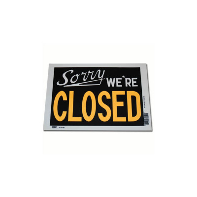 Plaque Deco Plastique Sorry We'Re Closed Petit Modèle