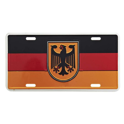 Plaque Immatriculation US Drapeau Allemagne