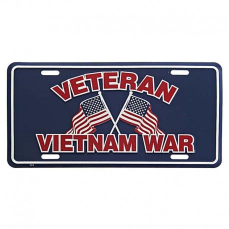 Plaque Immatriculation US Veteran Vietnam