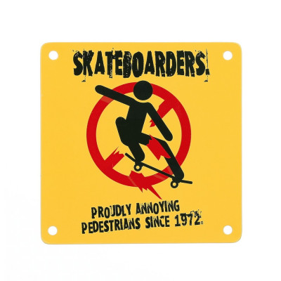 Plaque Metal Deco Aimantée Skateboarders