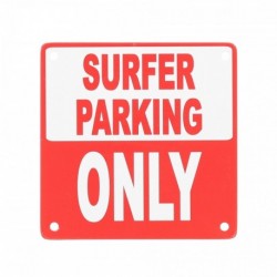Plaque Metal Deco Aimantée Surfer Parking Only