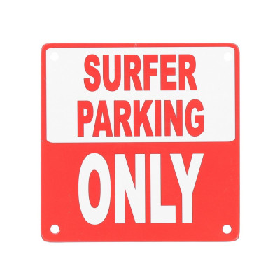 Plaque Metal Deco Aimantée Surfer Parking Only