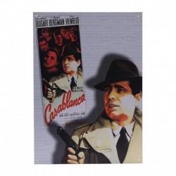 Plaque Metal Deco Casablanca Bogart
