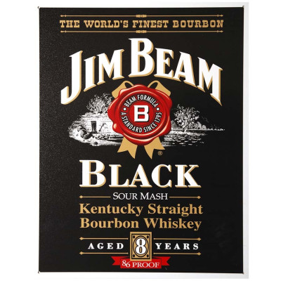 Plaque Metal Deco Jim Beam