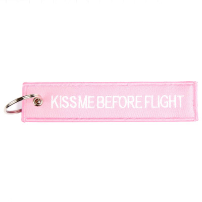 Porte Clé Identification Kiss Me Before Flight