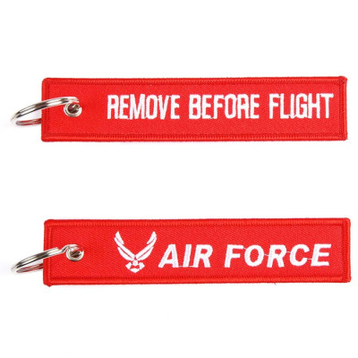 Porte Clé Identification Remove Before Flight Air Force Red