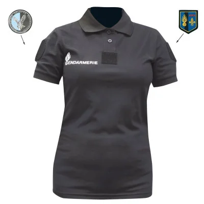Polo Gendarmerie Cooldry Femme Noir DCA France - Polos sur Quaerius.com - Vêtements militaire et Equipements 