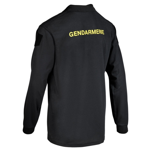 Polo Gendarmerie Cooldry Manches Longues Noir Gendarmerie Mobile