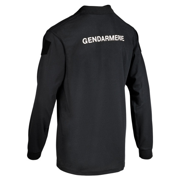 Polo Gendarmerie Cooldry Manches Longues Noir Gendarmerie