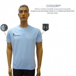 T-Shirt Gendarmerie Cooldry Bleu Sérigraphie patron equipement