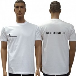 T-Shirt Gendarmerie Blanc patrol equipement