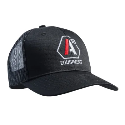Casquette snapback A10 noir logo blanc / rouge A10 Equipment - Casquettes sur Quaerius.com - Vêtements militaire et E