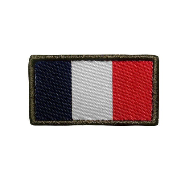 Patch drapeau français haute visibilité brodé sur tissu A10