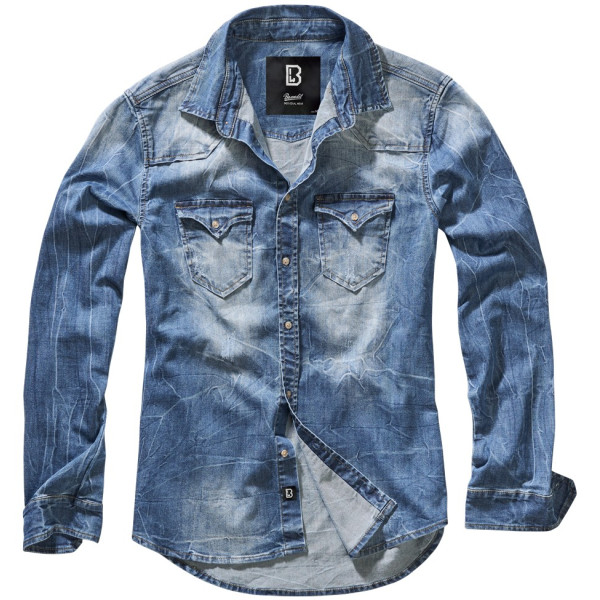 Chemise en Denim Riley Manches Longues Brandit