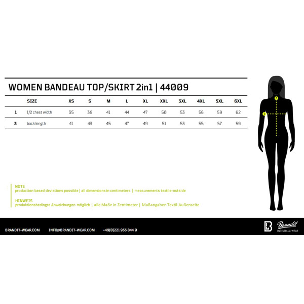 Haut/Bandeau jupe 2 en 1 Brandit Brandit