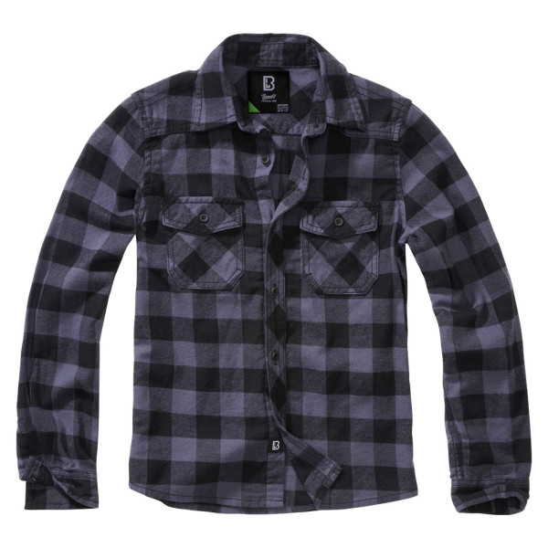 Chemise à carreaux à manches longues pour enfants Brandit