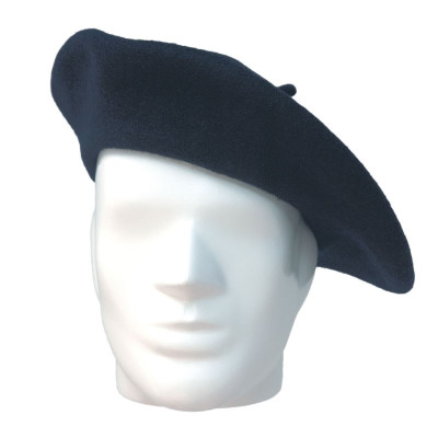 Béret Alpin Bleu Marine 100% Laine - Equipement militaire Habillement Quaerius